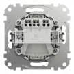 Schneider Electric SDD113101N egypólusú kapcsoló (101), alumínium burkolattal, piros ellenőrzőfénnyel, rugós bekötés, kerét nélkül, süllyesztett, 10A 250V IP20 (Sedna Design / Elements)