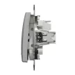 Schneider Electric SDD113101N egypólusú kapcsoló (101), alumínium burkolattal, piros ellenőrzőfénnyel, rugós bekötés, kerét nélkül, süllyesztett, 10A 250V IP20 (Sedna Design / Elements)