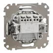 Schneider Electric SDD113101N egypólusú kapcsoló (101), alumínium burkolattal, piros ellenőrzőfénnyel, rugós bekötés, kerét nélkül, süllyesztett, 10A 250V IP20 (Sedna Design / Elements)