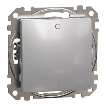   Schneider Electric SDD113102 kétpólusú kapcsoló (102), alumínium burkolattal, rugós bekötés, kerét nélkül, süllyesztett, 10A 250V IP20 (Sedna Design / Elements)