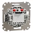 Schneider Electric SDD113104 redőnykapcsoló, alumínium burkolattal, rugós bekötés, kerét nélkül, süllyesztett, 10A 250V IP20 (Sedna Design / Elements)