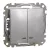 Schneider Electric SDD113105L csillárkapcsoló (105), alumínium burkolattal, kék jelzőfénnyel, rugós bekötés, kerét nélkül, süllyesztett, 10A 250V IP20 (Sedna Design / Elements)