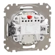 Schneider Electric SDD113105L csillárkapcsoló (105), alumínium burkolattal, kék jelzőfénnyel, rugós bekötés, kerét nélkül, süllyesztett, 10A 250V IP20 (Sedna Design / Elements)