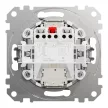 Schneider Electric SDD113105L csillárkapcsoló (105), alumínium burkolattal, kék jelzőfénnyel, rugós bekötés, kerét nélkül, süllyesztett, 10A 250V IP20 (Sedna Design / Elements)