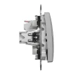 Schneider Electric SDD113105 csillárkapcsoló (105), alumínium burkolattal, rugós bekötés, kerét nélkül, süllyesztett, 10A 250V IP20 (Sedna Design / Elements)