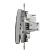 Schneider Electric SDD113105 csillárkapcsoló (105), alumínium burkolattal, rugós bekötés, kerét nélkül, süllyesztett, 10A 250V IP20 (Sedna Design / Elements)