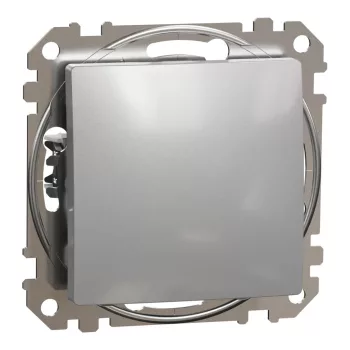   Schneider Electric SDD113106 váltókapcsoló (106), alumínium burkolattal, rugós bekötés, keret nélkül, süllyesztett, 10A 250V IP20 (Sedna Design / Elements)