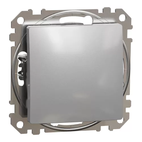 Schneider Electric SDD113106 váltókapcsoló (106), alumínium burkolattal, rugós bekötés, keret nélkül, süllyesztett, 10A 250V IP20 (Sedna Design / Elements)