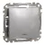 Schneider Electric SDD113106L váltókapcsoló (106), alumínium burkolattal, kék jelzőfénnyel, rugós bekötés, kerét nélkül, süllyesztett, 10A 250V IP20 (Sedna Design / Elements)