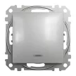 Schneider Electric SDD113106L váltókapcsoló (106), alumínium burkolattal, kék jelzőfénnyel, rugós bekötés, kerét nélkül, süllyesztett, 10A 250V IP20 (Sedna Design / Elements)