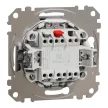 Schneider Electric SDD113106L váltókapcsoló (106), alumínium burkolattal, kék jelzőfénnyel, rugós bekötés, kerét nélkül, süllyesztett, 10A 250V IP20 (Sedna Design / Elements)