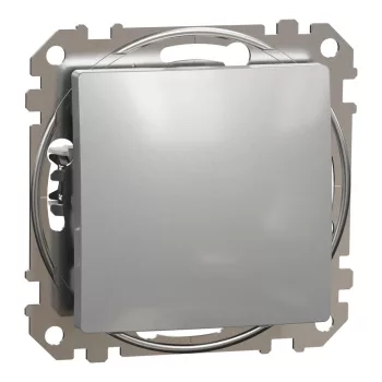   Schneider Electric SDD113107 keresztkapcsoló (107), alumínium burkolattal, rugós bekötés, kerét nélkül, süllyesztett, 10A 250V IP20 (Sedna Design / Elements)