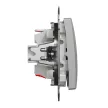 Schneider Electric SDD113107 keresztkapcsoló (107), alumínium burkolattal, rugós bekötés, kerét nélkül, süllyesztett, 10A 250V IP20 (Sedna Design / Elements)