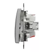 Schneider Electric SDD113107 keresztkapcsoló (107), alumínium burkolattal, rugós bekötés, kerét nélkül, süllyesztett, 10A 250V IP20 (Sedna Design / Elements)