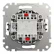Schneider Electric SDD113107 keresztkapcsoló (107), alumínium burkolattal, rugós bekötés, kerét nélkül, süllyesztett, 10A 250V IP20 (Sedna Design / Elements)