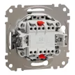 Schneider Electric SDD113108 kettős váltóérintkezős kapcsoló (106+6), alumínium burkolattal, rugós bekötés, kerét nélkül, süllyesztett, 10A 250V IP20 (Sedna Design / Elements)