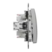 Schneider Electric SDD113108 kettős váltóérintkezős kapcsoló (106+6), alumínium burkolattal, rugós bekötés, kerét nélkül, süllyesztett, 10A 250V IP20 (Sedna Design / Elements)