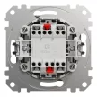Schneider Electric SDD113108 kettős váltóérintkezős kapcsoló (106+6), alumínium burkolattal, rugós bekötés, kerét nélkül, süllyesztett, 10A 250V IP20 (Sedna Design / Elements)