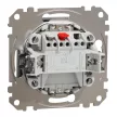 Schneider Electric SDD113111L egypólusú nyomó (N101), alumínium burkolattal, kék jelzőfénnyel, rugós bekötés, kerét nélkül, süllyesztett, 10A 250V IP20 (Sedna Design / Elements)