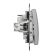 Schneider Electric SDD113111 egypólusú nyomó (N101), alumínium burkolattal, rugós bekötés, kerét nélkül, süllyesztett, 10A 250V IP20 (Sedna Design / Elements)