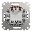 Schneider Electric SDD113114 redőnynyomó, alumínium burkolattal, rugós bekötés, kerét nélkül, süllyesztett, 10A 250V IP20 (Sedna Design / Elements)