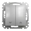 Schneider Electric SDD113114 redőnynyomó, alumínium burkolattal, rugós bekötés, kerét nélkül, süllyesztett, 10A 250V IP20 (Sedna Design / Elements)
