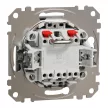 Schneider Electric SDD113114 redőnynyomó, alumínium burkolattal, rugós bekötés, kerét nélkül, süllyesztett, 10A 250V IP20 (Sedna Design / Elements)