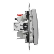 Schneider Electric SDD113114 redőnynyomó, alumínium burkolattal, rugós bekötés, kerét nélkül, süllyesztett, 10A 250V IP20 (Sedna Design / Elements)