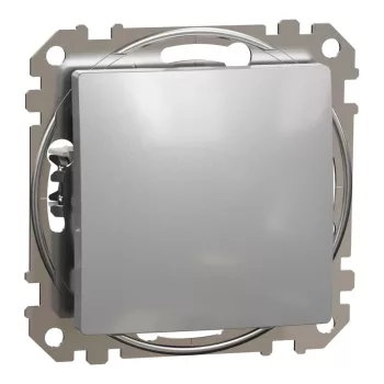   Schneider Electric SDD113116 váltóérintkezős nyomó (N106), alumínium burkolattal, rugós bekötés, kerét nélkül, süllyesztett, 10A 250V IP20 (Sedna Design / Elements)
