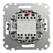 Schneider Electric SDD113116 váltóérintkezős nyomó (N106), alumínium burkolattal, rugós bekötés, kerét nélkül, süllyesztett, 10A 250V IP20 (Sedna Design / Elements)
