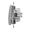 Schneider Electric SDD113116 váltóérintkezős nyomó (N106), alumínium burkolattal, rugós bekötés, kerét nélkül, süllyesztett, 10A 250V IP20 (Sedna Design / Elements)
