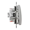 Schneider Electric SDD113118 kettős nyomó, alumínium burkolattal, rugós bekötés, kerét nélkül, süllyesztett, 10A 250V IP20 (Sedna Design / Elements)