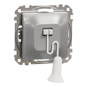   Schneider Electric SDD113122 Húzózsinóros kapcsoló, alumínium burkolattal, rugós bekötés, kerét nélkül, süllyesztett, 10A 250V IP20 (Sedna Design / Elements)