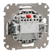 Schneider Electric SDD113131 egypólusú nyomó (N101), alumínium burkolattal, csengőjellel, rugós bekötés, kerét nélkül, süllyesztett, 10A 250V IP20 (Sedna Design / Elements)
