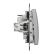 Schneider Electric SDD113131 egypólusú nyomó (N101), alumínium burkolattal, csengőjellel, rugós bekötés, kerét nélkül, süllyesztett, 10A 250V IP20 (Sedna Design / Elements)