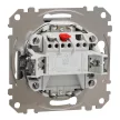 Schneider Electric SDD113132L egypólusú nyomó (N101), alumínium burkolattal, kék jelzőfénnyel, lámpajellel, rugós bekötés, kerét nélkül, süllyesztett, 10A 250V IP20 (Sedna Design / Elements)
