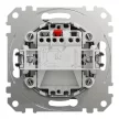 Schneider Electric SDD113132 egypólusú nyomó (N101), alumínium burkolattal, lámpajellel, rugós bekötés, kerét nélkül, süllyesztett, 10A 250V IP20 (Sedna Design / Elements)