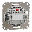Schneider Electric SDD113132 egypólusú nyomó (N101), alumínium burkolattal, lámpajellel, rugós bekötés, kerét nélkül, süllyesztett, 10A 250V IP20 (Sedna Design / Elements)