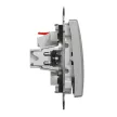 Schneider Electric SDD113132 egypólusú nyomó (N101), alumínium burkolattal, lámpajellel, rugós bekötés, kerét nélkül, süllyesztett, 10A 250V IP20 (Sedna Design / Elements)