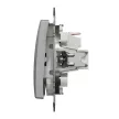 Schneider Electric SDD113132 egypólusú nyomó (N101), alumínium burkolattal, lámpajellel, rugós bekötés, kerét nélkül, süllyesztett, 10A 250V IP20 (Sedna Design / Elements)