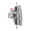 Schneider Electric SDD113143L egypólusú nyomó (N101), alumínium burkolattal, címketartóval, rugós bekötés, kerét nélkül, süllyesztett, 10A 250V IP20 (Sedna Design / Elements)