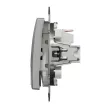 Schneider Electric SDD113143L egypólusú nyomó (N101), alumínium burkolattal, címketartóval, rugós bekötés, kerét nélkül, süllyesztett, 10A 250V IP20 (Sedna Design / Elements)