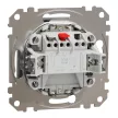 Schneider Electric SDD113143L egypólusú nyomó (N101), alumínium burkolattal, címketartóval, rugós bekötés, kerét nélkül, süllyesztett, 10A 250V IP20 (Sedna Design / Elements)