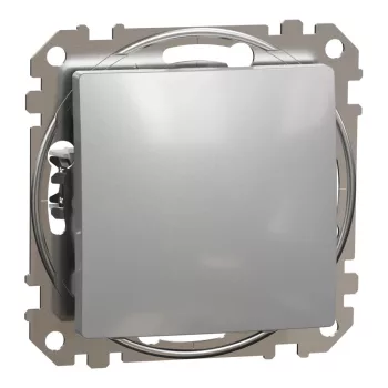   Schneider Electric SDD113166 váltókapcsoló (106), alumínium burkolattal, rugós bekötés, kerét nélkül, süllyesztett, 16A 250V IP20 (Sedna Design / Elements)