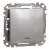 Schneider Electric SDD113166L váltókapcsoló (106), alumínium burkolattal, kék jelzőfénnyel, rugós bekötés, kerét nélkül, süllyesztett, 16A 250V IP20 (Sedna Design / Elements)