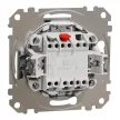 Schneider Electric SDD113166L váltókapcsoló (106), alumínium burkolattal, kék jelzőfénnyel, rugós bekötés, kerét nélkül, süllyesztett, 16A 250V IP20 (Sedna Design / Elements)