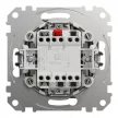 Schneider Electric SDD113166L váltókapcsoló (106), alumínium burkolattal, kék jelzőfénnyel, rugós bekötés, kerét nélkül, süllyesztett, 16A 250V IP20 (Sedna Design / Elements)