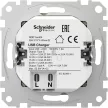 Schneider Electric SDD113404 Dupla USB töltő A+C típusú 3A - 45W, alumínium burkolattal, keret nélkül, csavaros bekötés (Sedna Design / Elements)