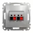 Schneider Electric SDD113411 sztereó hangszóró-csatlakozóaljzat, alumínium burkolattal, keret nélkül, csavaros bekötés (Sedna Design / Elements)