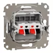 Schneider Electric SDD113411 sztereó hangszóró-csatlakozóaljzat, alumínium burkolattal, keret nélkül, csavaros bekötés (Sedna Design / Elements)